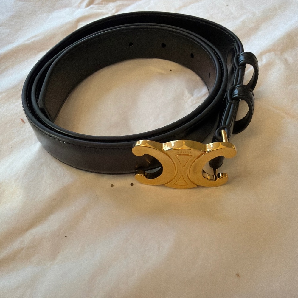 Celine Black and Gold Women's Belt